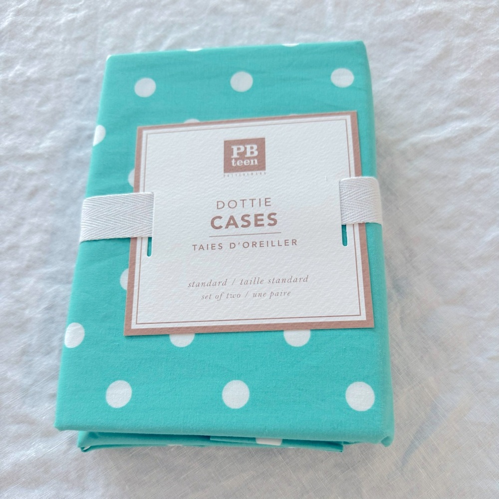 COPY - Pottery Barn PB Teen Dottie Green Standard Pillowcases